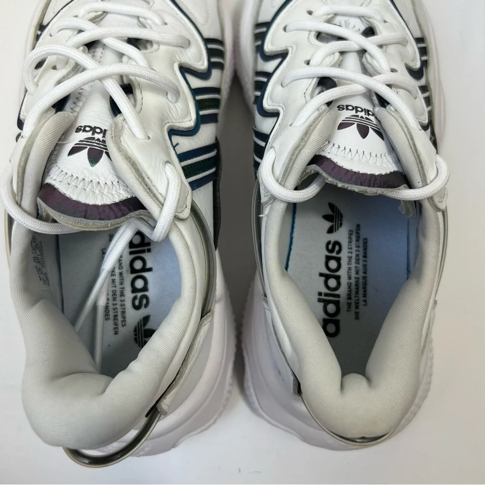 Adidas Originals Ozweego Cloud White Holographic Sneakers Unisex Men’s Size 7 - Picture 8 of 16